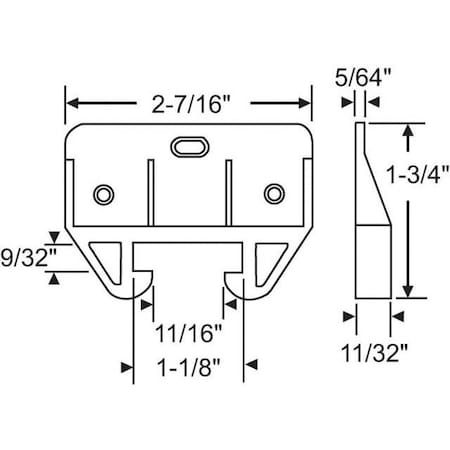 Strybuc Drawer Guide Old KD-07 45-7